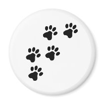 black cute dog paws doggy magnets