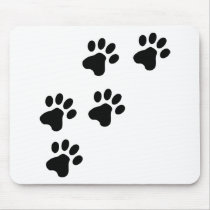 black cute dog paws doggy mouse mat