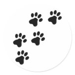 black cute dog paws doggy stickers