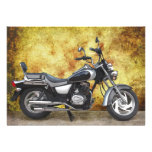 Black Cycle in Grunge Alley Personalized Announcements