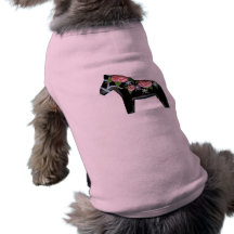 Black Dala Horse Dog Shirt