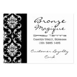 Black Damask Business Customer Loyalty Cards Business Cards