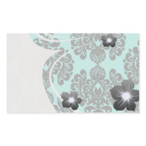 black damask elegance on tiffany blue sticker