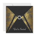 Black Damask Gold All Occasion Party Invitation
