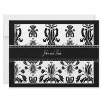 Black Damask Invitation