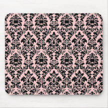 Black Damask Mousepad