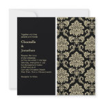 Black Damask Wedding Invitation