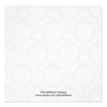 Black Damask Wedding Monogram Invitation