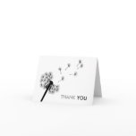 Black Dandelion Thank You Cards