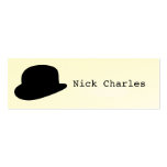 Black Derby Skinny Card Business Cards