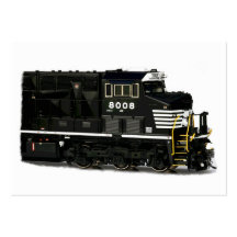 Black Diesel Locomotive Business Card Templates