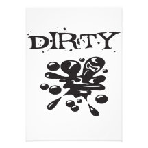 Black Dirty Blotch Personalized Announcements