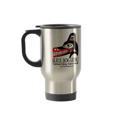 Black Dog Totem Travel Mug by blackdogkayaks