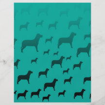 Black dogs pattern flyer