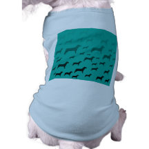 Black dogs pattern pet tee