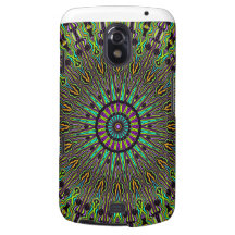 Black Dotted Burst Green Galaxy Nexus Case