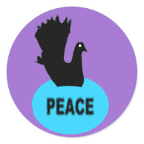 Black Dove Peace Sticker