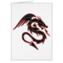 Black Dragon Tattoo A Greeting Cards