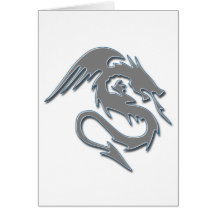 Black Dragon Tattoo C Greeting Cards