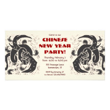 Black Dragons Party Invitations Picture Card