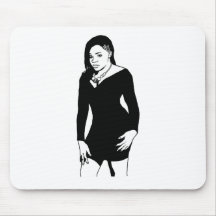 Black dress mousemat