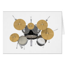 Black Drum Kit: Greeting Card
