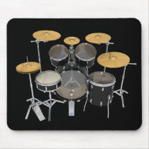 Black Drum Kit: Mousepad