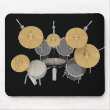 Black Drum Kit: Mousepad
