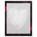 Black Elegant Heart & Roses letterhead