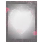 Black Elegant Heart & Roses Letterhead