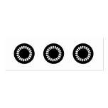 Black Elegant Round Design. Art Deco Style. Business Card Template