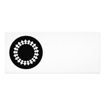 Black Elegant Round Design. Art Deco Style. Invitation