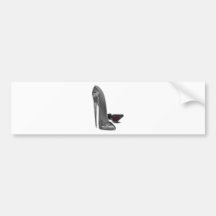 Black Elegant Stiletto Shoes High Heel Art Bumper Stickers