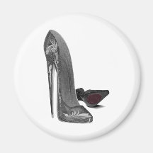 Black Elegant Stiletto Shoes High Heel Art Magnets