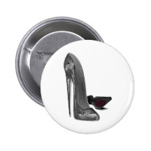 Black Elegant Stiletto Shoes High Heel Art Pins