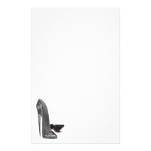 Black Elegant Stiletto Shoes High Heel Art Stationery Design