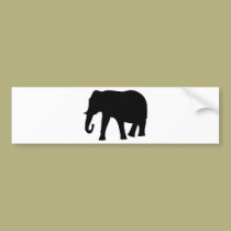 black elephant icon bumper stickers