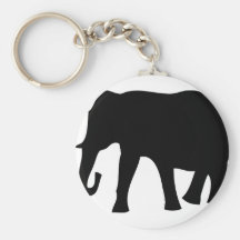 black elephant icon keychain