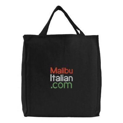 Black Embroidered Malibuitalian.com Embroidered Bags by malibuitalian
