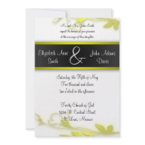 Black Escape Two Wedding Invitation