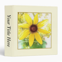 Black Eyed Susan Bouquet Vinyl Binder