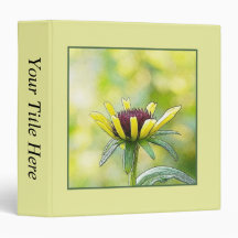 Black Eyed Susan Bud In Profile Vinyl Binder