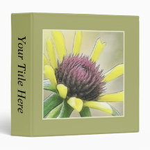 Black Eyed Susan Bud Vinyl Binder