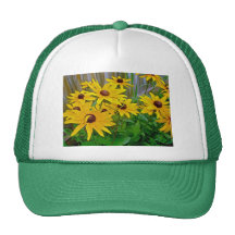 Black-Eyed Susan Wildflowers Mesh Hats
