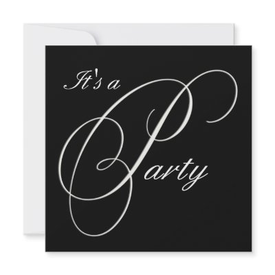 Black Fancy Formal Event Invitation by aslentz