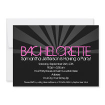 Black Fashion Lights Bachelorette Party Invitation