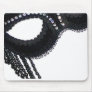 Black Faux Rhinestone Mask Halloween Invitation Mouse Pad