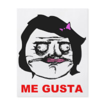 Black Female Me Gusta Comic Rage Face Meme Full Colour Flyer
