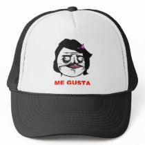 Black Female Me Gusta Comic Rage Face Meme Mesh Hat