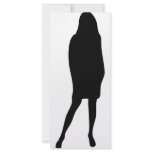black female silhouette icon rack card design